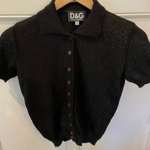 D&G black mesh top size 28/42